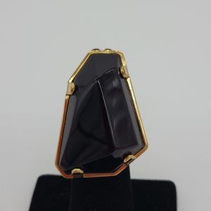VITA FEDE 24k GOLD Ring with Black Reisen New